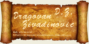 Dragovan Živadinović vizit kartica